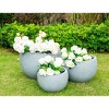13" Kante Lightweight Concrete Outdoor Set of 3 Planters Gray- Rosemead Home & Garden, Inc.: Freestanding, No Assembly, Modern Decor - 3 of 4