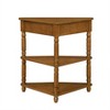 KWPZQEB Triangle Corner Table for Small Spaces, 3-Tier Corner Side Table, Wood End Corner Table - 4 of 4