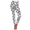 Women's Super Soft Midi-Rise Printed Leggings - One Size Fits Most - White Mark - 2 of 3