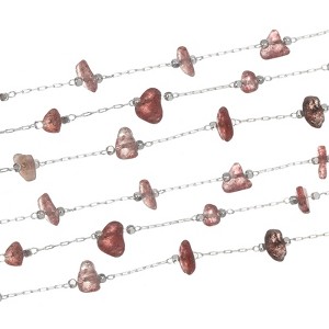 Unique Bargains Brass Smooth Decoration Irregular Gemstone Chains for Jewelry Making Craft - 1 of 4