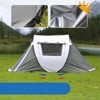 DSVIMOY Pop Up Camping Tent for 2 People, Portable Instant Outdoor Tent, White&Gray, 96.46"*57.09"*41.34" - 2 of 4