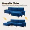 Aukfa Modern 102.4" L-shape Modular Sectional Sofa with Movable Ottoman,4 Seat Upholstery Sofa with Removable Back & Seat - 4 of 4