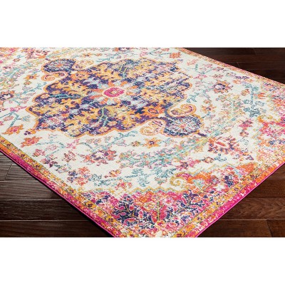 Gray 9' x 12' Stain-Resistant Synthetic Rectangular Area Rug