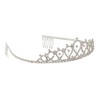 Sparkle and Bash 3 Piece Sey It's My Birthday Sash, Silver Rhinestone Tiara Crown, Ribbon Badge Pin for Women, White - 4 of 4