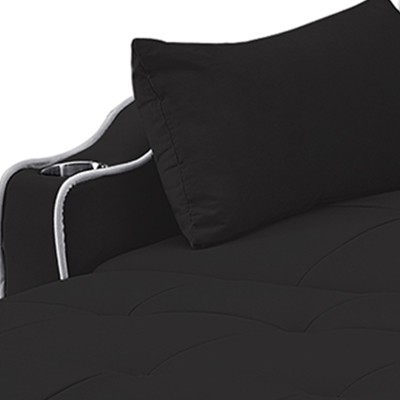 Velvet Multi-Functional Sleeper Sofa | Pull-Out Bed + Chaise Lounge with Adjustable Backrest