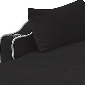 Velvet Multi-Functional Sleeper Sofa | Pull-Out Bed + Chaise Lounge with Adjustable Backrest - 1 of 4