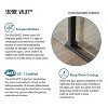 Serene Valley 48 x 74 Inch Square Rail Frameless Sliding Stainless Steel Shower Door with Superclear 3/8 Inch Tempered Glass, Matte Black - 3 of 4
