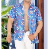 LA LEELA Mens Hawaiian Short Sleeve Button Down Shirt Men's Summer Shirts Casual Beach Vacation Hawaii Island Shirts for Men Funny - image 4 of 4