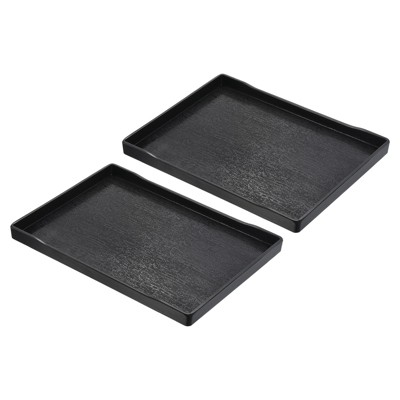 Unique Bargains Plastic Fast Food Reusable Serving Tray 2 Pcs