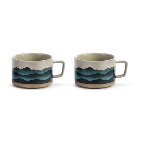 Demdaco Love That Mountain Air Soup Mug - Set Of 2 Blue : Target