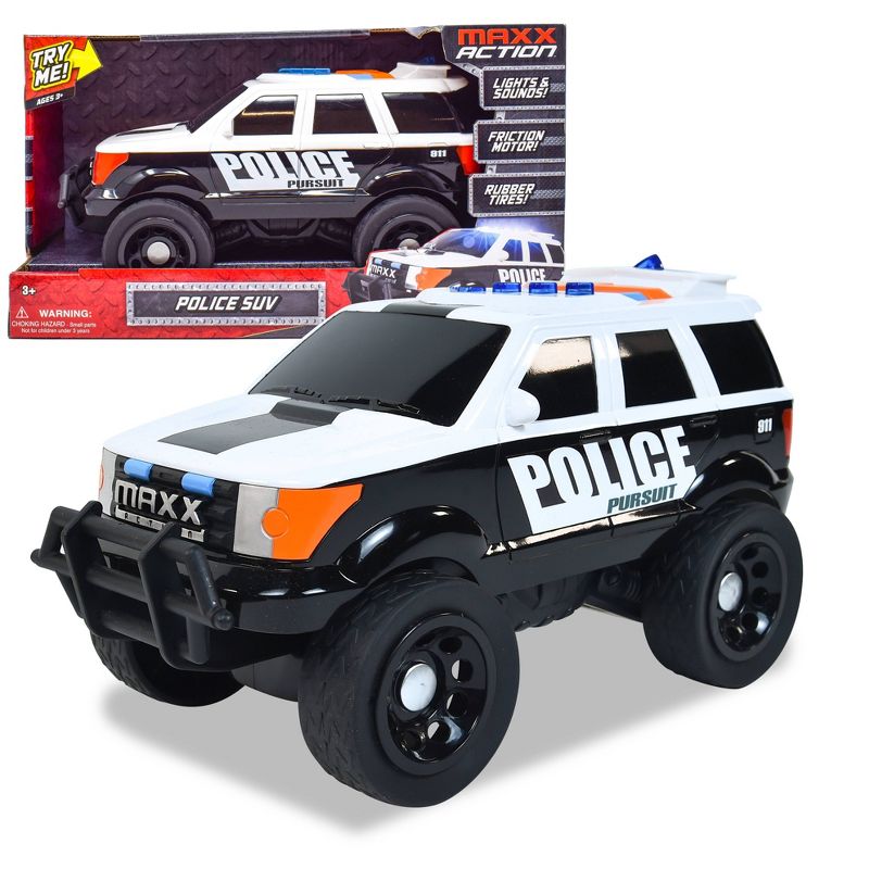 Maxx Action Large Police SUV Lights &#38; Sounds Motorized Rescue Vehicle, 3 of 7
