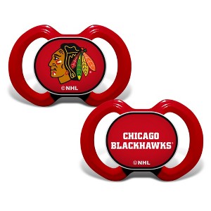 BabyFanatic Officially Licensed Unisex Pacifier 2-Pack - NHL Chicago Blackhawks - 1 of 4