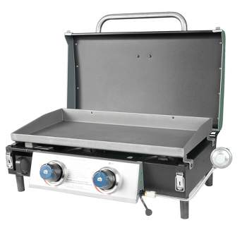 Razor Griddle 37 Inch Outdoor Steel 4 Burner Propane Gas Grill Griddle With  Wheels And Top Cover Lid Folding Shelves For Home Bbq Cooking, Black :  Target