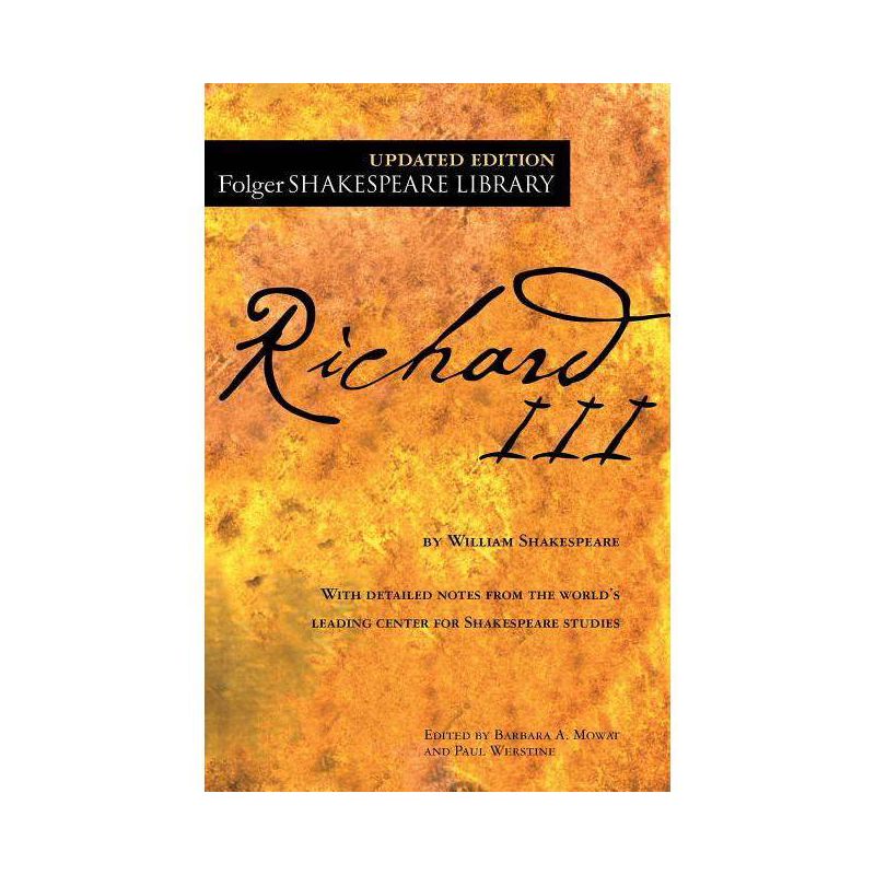 Richard III - (Folger Shakespeare Library) Annotated by  William Shakespeare (Paperback), 1 of 2