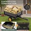 Tow-Behind Dump Cart,Heavy-Duty Garden Utility Trailer, Removable Sides & Handle, ATV/UTV Lawn Mower Tractor - 4 of 4