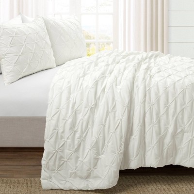 White King Cotton Pintuck 3-Piece Comforter Set