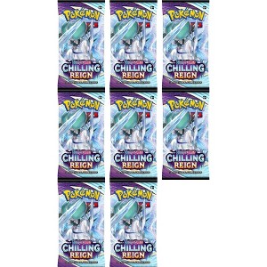 Pokemon Trading Card Game Sword & Shield Chilling Reign LOT of 8 Booster Packs (10 Cards Pert Pack) - 1 of 1
