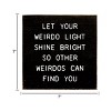 Slickblue Funny Weirdo Quote Wood Sign – Rustic 7x7 Wall Art – Unique Home Decor Plaque, Multiple Color Options - 2 of 3