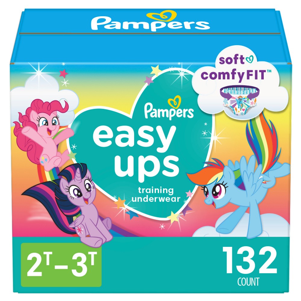 Easy Ups Girls' Disposable Training Underwear - 2T-3T - 132ct