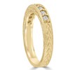 Pompeii3 1/4ct Hand Engraved 14k Yellow Gold Diamond Wedding Ring - 2 of 4
