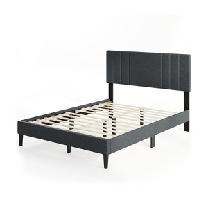 Tangkula Twin / Full / Queen  Size Bed Frame w/ Vertical Channel Tufted Headboard & Wooden Slats - 1 of 4