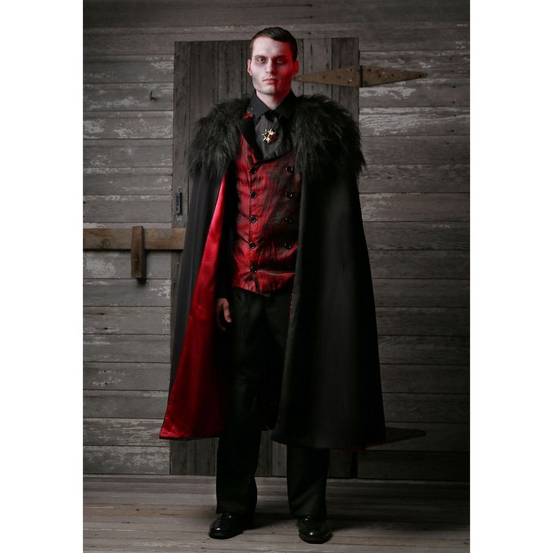 HalloweenCostumes.com Plus Size Deluxe Men's Vampire Costume, 2 of 3