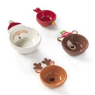 Lakeside Country Christmas Kitchen Measuring Cup Set - Rustic Home Cookware