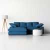Lesly Modern Square Arm Polyester Fabric Deep-Seated Sectional Sofa - 2 of 4