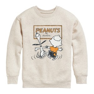 Boys' - Peanuts - Snoopy Graphic Long Sleeve Fleece Sweatshirt - 1 of 4