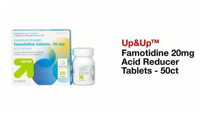Famotidine 20mg Maximum Strength Acid Reducer Tablets - up & up™, 2 of 9, play video