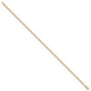 Black Bow Jewelry 14k Yellow Gold And Pink Rhodium Kisses and Hearts Anklet, 10 Inch - 2 of 4