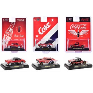 "Coca-Cola" Set of 3 pieces Release 43 Limited Edition to 10000 pieces Worldwide 1/64 Diecast Model Cars by M2 Machines - 1 of 4