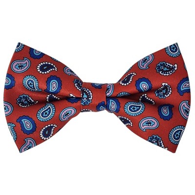 Men's Paisley Design 2.75 W And 4.75 L Inch Pre-Tied adjustable Bow Tie