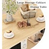 Hooseng Dining Table Set for 2, Kitchen Island with Seating, 3 Piece Dining Table and Chair Set, Bar Table Set with Storage Shelf - 4 of 4