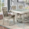 Vynxaria 2 Piece Collection of Dining Chairs with Silver Accents and Tufted Cushions, Suitable for Dining & Living Spaces - 3 of 4