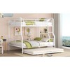 NicBex Full XL Over Queen Bunk Bed with Guardrail and Twin Size Trundle,Twin Loft Bed with Ladder and Converts to 2 Beds,Bunk Beds for Bedroom - 2 of 4