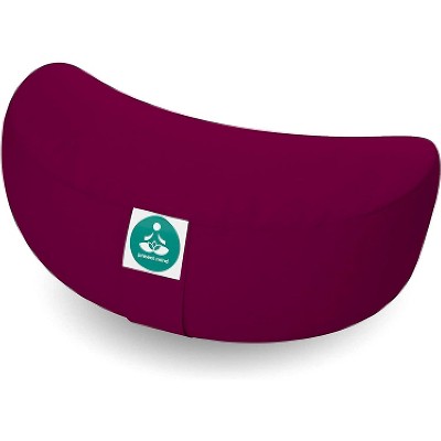 Present Mind Rond Zafu-meditatiekussen (hoogte 16,5 cm) – Kleur: Cementgrijs – Yogakussen/Boekweit Zafu Kussen – Wasbare Overtrek – 100% Natuurlijk Vloerkussen – Meditatie Geschenken