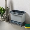 Gibson Home Ledgebrook Sink Caddy With Metal Panel and Drain Board Sink Organizer. - 3 of 4
