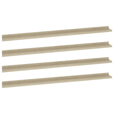 vidaXL Wall Shelves 4 pcs Sonoma Oak 45.3"x3.5"x1.2"