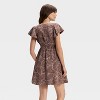 Women's Flutter Short Sleeve Mini A-Line Dress - A New Day™ - 2 of 3