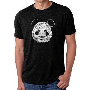 LA Pop Art Men's Premium Blend Word Art T-shirt - Panda - 1 of 4