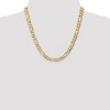 Black Bow Jewelry Men's 6.75mm, 14k Yellow Gold, Concave Figaro Chain Necklace - 2 of 4