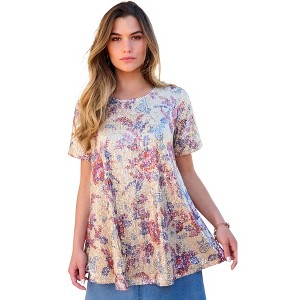 Roaman's Sequined Swing Tee - 1 of 4