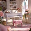 Yescom Adjustable Duet Piano Bench PU Leather Padded Wooden Keyboard Storage - 3 of 4