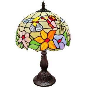 Amora Lighting Tiffany Style Hummingbird Design 19 Inch Table Lamp - 1 of 4