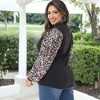Anna-Kaci Women's Plus Size Sparkle Sequin Sweatshirt Mock Neck Pullover Long Sleeve Glitter Party Tops - 4 of 4