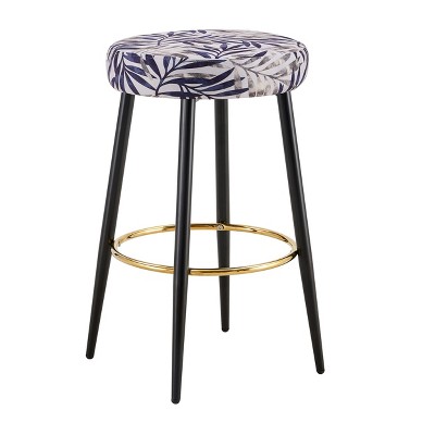 NicBex Set of 2 Bar Stools for Kitchen Island,Counter Bar Stools with Golden Footrest,Bar Chairs for Dining Rooms,Kitchens