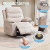 Nursery Recliner Chair, Oversized Corduroy Rocking Recliner with 360° Swivel, Massage, Heat, Cup Holder, Manual Recliner Sofa for Living Room - 4 of 4