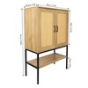 Storage Cabinet with Bottom Shelf and 2 Doors - Ideal for Kitchen or Living Room Dining Storage - 2 of 4