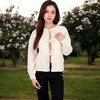 Anna-Kaci Women's Tie Front Knit Cardigan with Long Sleeves and Open Front Design - 2 of 4